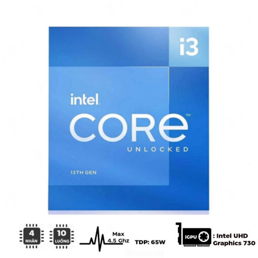 69897 Cpu Intel Core I3 13100 Up To 4 5ghz 4 Nhan 10 Luong 12mb Cache 65w Socket Intel Lga 1700 Raptor Lake